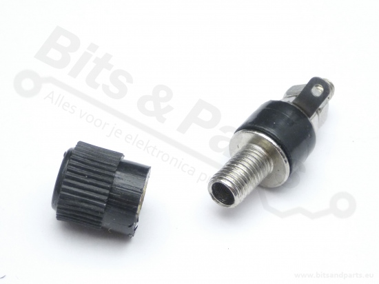 Laboratory connector banana plug black